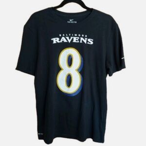 Nike Baltimore Ravens Lamar Jackson Jersey T-Shirt Sz XL Dri Fit